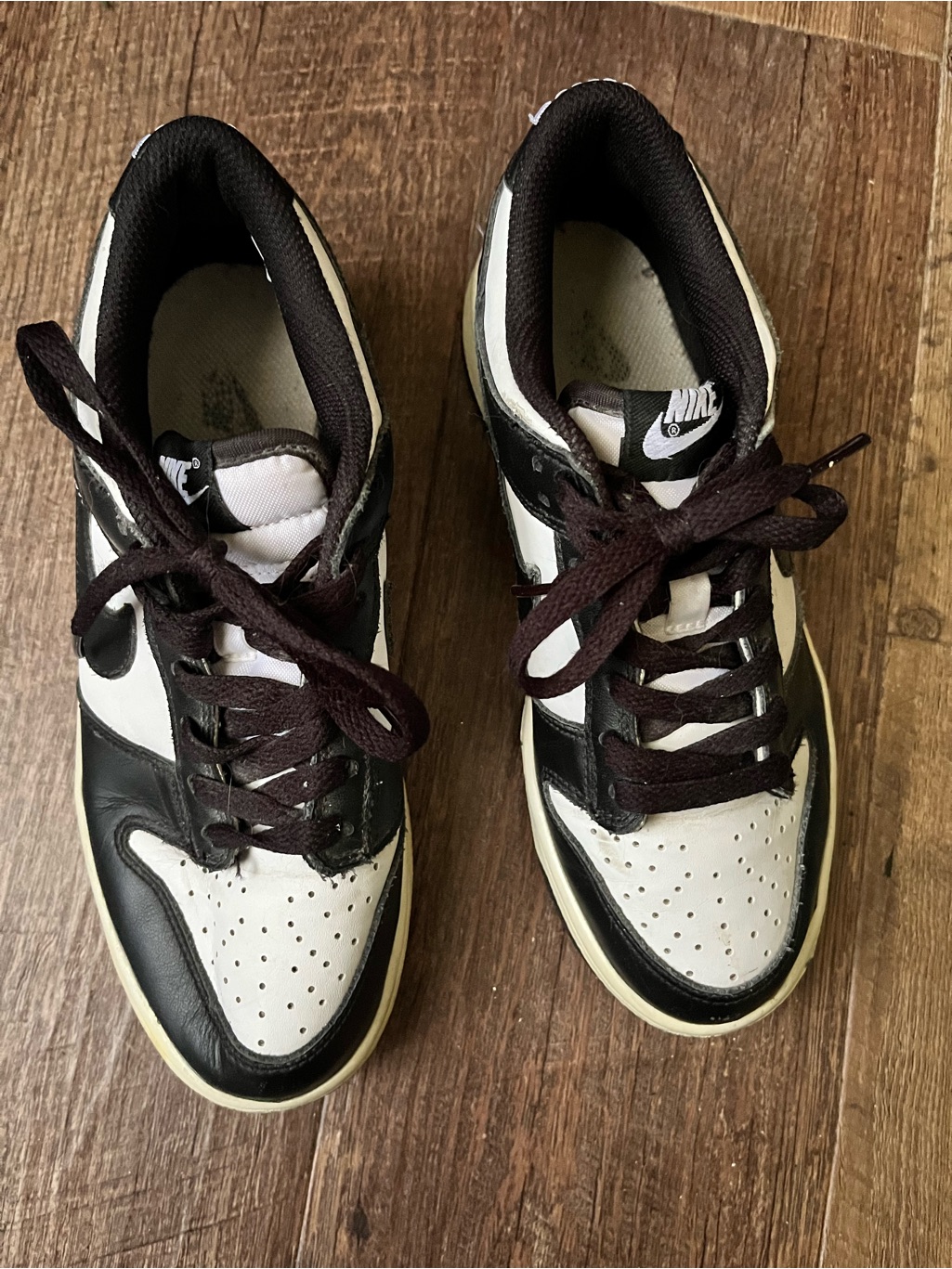 Nike Youth Black & White (Panda Dunks) Low-Top Sneakers